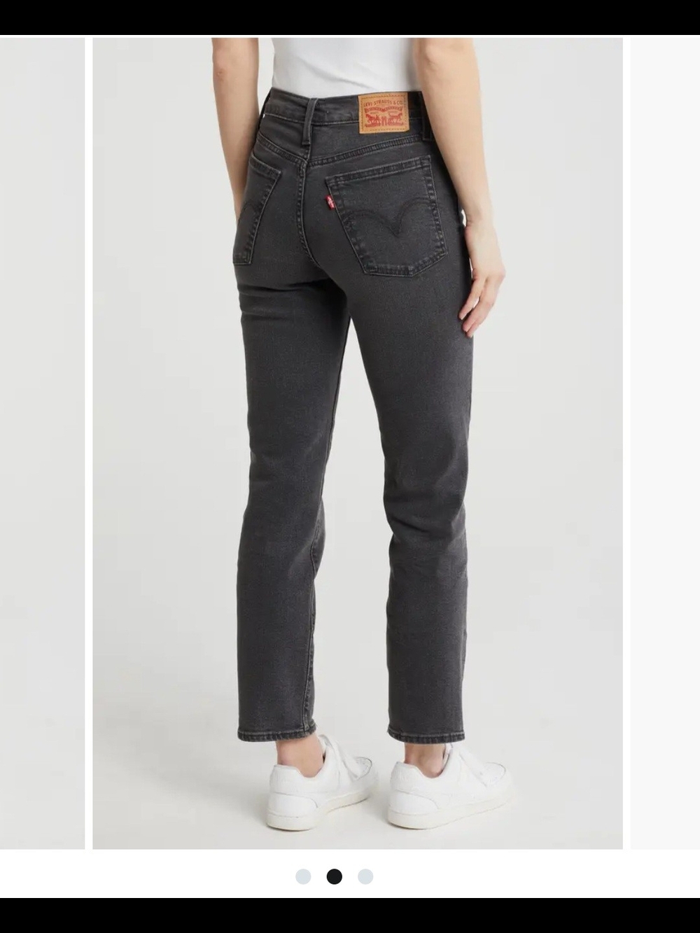 Levi's Straight Leg Jeans in Washed Charcoal